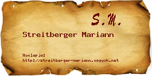 Streitberger Mariann névjegykártya